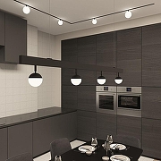 Светильник на штанге Denkirs SMART Мун DK8055-BK цвет плафона/подвески Белый, цвет арматуры Черный-5