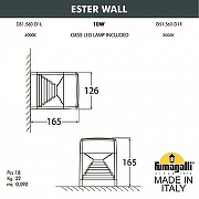 Накладной светильник Fumagalli Ester DS1.560.000.WXD1L цвет плафона/подвески Прозрачный, цвет арматуры Белый-2
