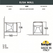 Накладной светильник Fumagalli Elisa DS2.560.000.AXD1L цвет плафона/подвески Прозрачный, цвет арматуры Черный-4