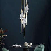 Светильник на штанге Imperiumloft FAME fame01 цвет плафона/подвески Прозрачный, цвет арматуры Латунь-3