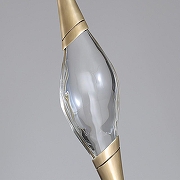 Светильник на штанге Imperiumloft FAME fame01 цвет плафона/подвески Прозрачный, цвет арматуры Латунь-9