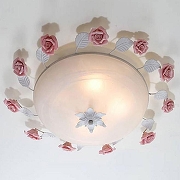 Накладной светильник Lucia Tucci Fiori di Rose Fiori di rose 104.400 цвет плафона/подвески Белый, цвет арматуры Белый, Розовый
