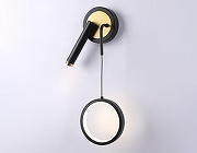 Бра с подсветкой Ambrella Light FL FL51652 цвет плафона/подвески Черный, Золото, цвет арматуры Золото, Черный-1