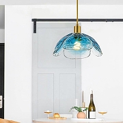 Светильник на штанге Imperiumloft FLEUR A FLEUR-A01 цвет плафона/подвески Синий, цвет арматуры Золото-7