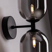 Бра Freya Tesse FR1011WL-02B цвет плафона/подвески Светло-серый, цвет арматуры Черный-6