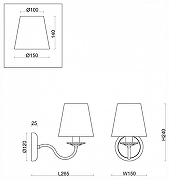 Бра Freya Osborn FR2027WL-01N цвет плафона/подвески Белый, цвет арматуры Никель-2