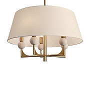 Светильник на штанге Freya Riley FR2043CL-05BS1 цвет плафона/подвески Белый, цвет арматуры Латунь-3