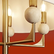 Светильник на штанге Freya Riley FR2043CL-05BS1 цвет плафона/подвески Белый, цвет арматуры Латунь-6