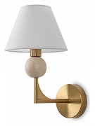 Бра Freya Riley FR2043WL-01BS цвет плафона/подвески Белый, цвет арматуры Латунь