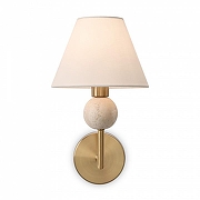 Бра Freya Riley FR2043WL-01BS цвет плафона/подвески Белый, цвет арматуры Латунь-1