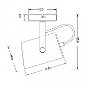 Бра Freya Elori FR4004WL-01WB цвет плафона/подвески Латунь, цвет арматуры Черный-1