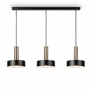 Подвесной светильник Freya Izza FR4008PL-03BBS цвет плафона/подвески Черный, цвет арматуры Латунь-1