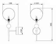 Бра Freya Maddison FR5115WL-01BZ цвет плафона/подвески Прозрачный, цвет арматуры Бронза-4