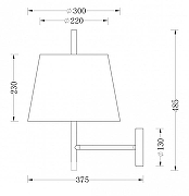 Бра Freya Sandy FR5118WL-01BS цвет плафона/подвески Белый, цвет арматуры Латунь-7