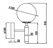 Бра Freya Zelda FR5124WL-01BS цвет плафона/подвески Белый, цвет арматуры Латунь-8