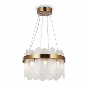 Подвесной светильник Freya Deserto FR5141PL-08BS1 цвет плафона/подвески Прозрачный, цвет арматуры Латунь-1