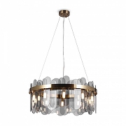 Подвесной светильник Freya Deserto FR5141PL-10BS1 цвет плафона/подвески Серый, цвет арматуры Латунь-1