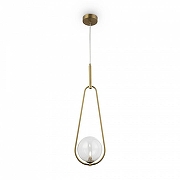 Подвесной светильник Freya Bumble FR5144PL-01TR цвет плафона/подвески Прозрачный, цвет арматуры Латунь-1