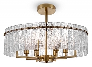 Светильник на штанге Freya Basilica FR5166PL-06BS цвет плафона/подвески Прозрачный, цвет арматуры Латунь