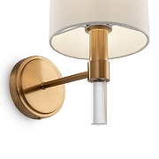 Бра Freya Lino FR5186WL-01BS цвет плафона/подвески Белый, цвет арматуры Латунь, Прозрачный-2