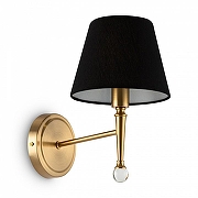 Бра Freya Rosemary FR5190WL-01BS цвет плафона/подвески Черный, цвет арматуры Латунь-2