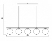 Светильник на штанге Freya Zing FR5199PL-05B цвет плафона/подвески Черный, цвет арматуры Черный-2