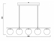 Светильник на штанге Freya Zing FR5199PL-05BS цвет плафона/подвески Золото, цвет арматуры Латунь-2