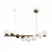 Подвесной светильник Freya Zing FR5199PL-08BS1 цвет плафона/подвески Белый, цвет арматуры Латунь-1