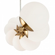 Подвесной светильник Freya Zing FR5199PL-08BS1 цвет плафона/подвески Белый, цвет арматуры Латунь-3