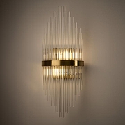 Накладной светильник Freya Agora FR5216WL-02BS цвет плафона/подвески Прозрачный, цвет арматуры Латунь-4