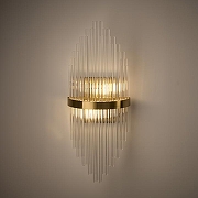 Накладной светильник Freya Agora FR5216WL-02BS цвет плафона/подвески Прозрачный, цвет арматуры Латунь-5