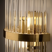 Накладной светильник Freya Agora FR5216WL-02BS цвет плафона/подвески Прозрачный, цвет арматуры Латунь-9