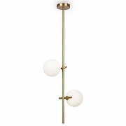 Светильник на штанге Freya Blossom FR5259PL-02BS цвет плафона/подвески Белый, цвет арматуры Латунь