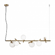 Подвесной светильник Freya Blossom FR5259PL-06BS цвет плафона/подвески Белый, цвет арматуры Латунь-1