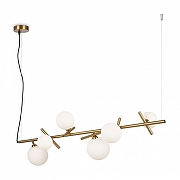 Подвесной светильник Freya Blossom FR5259PL-06BS цвет плафона/подвески Белый, цвет арматуры Латунь-2