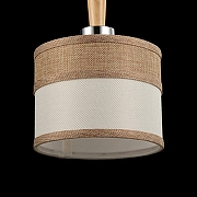 Подвесной светильник Freya Helen FR5329-PL-01-CH цвет плафона/подвески Бежевый, Коричневый, цвет арматуры Коричневый, Хром-6