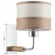 Бра Freya Helen FR5329-WL-01-CH цвет плафона/подвески Бежевый, Коричневый, цвет арматуры Коричневый, Хром