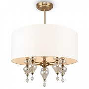 Светильник на штанге Freya Raise FR5369CL-05BS1 цвет плафона/подвески Белый, цвет арматуры Латунь, Оранжевый