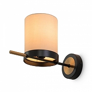 Бра Freya Bogy FR5377WL-01B цвет плафона/подвески Бежевый, цвет арматуры Черный-1