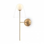 Бра Freya Doublety FR5382WL-01BS цвет плафона/подвески Белый, Прозрачный, цвет арматуры Латунь-1