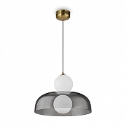 Подвесной светильник Freya Frisky FR5385PL-L17B цвет плафона/подвески Белый, Серый, цвет арматуры Латунь-2