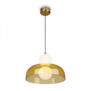 Подвесной светильник Freya Frisky FR5385PL-L17YW цвет плафона/подвески Белый, Оранжевый, цвет арматуры Латунь-1