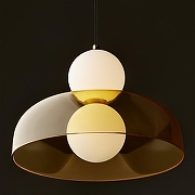 Подвесной светильник Freya Frisky FR5385PL-L17YW цвет плафона/подвески Белый, Оранжевый, цвет арматуры Латунь-3