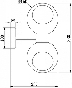 Бра Freya Bony FR5394WL-02BS цвет плафона/подвески Белый, цвет арматуры Латунь-8