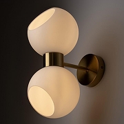 Бра Freya Bony FR5394WL-02BS цвет плафона/подвески Белый, цвет арматуры Латунь-3