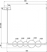 Подвесной светильник Freya Glaze FR5396PL-L11BS цвет плафона/подвески Прозрачный, цвет арматуры Латунь-2