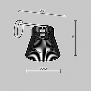 Бра Freya Cottage FR5405WL-01B цвет плафона/подвески Черный, цвет арматуры Черный-7