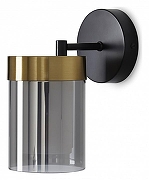 Бра Freya Lora FR5432WL-01BBS цвет плафона/подвески Серый, цвет арматуры Латунь, Черный