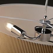 Подвесной светильник Freya Pleating FR5434PL-03BG цвет плафона/подвески Бежевый, цвет арматуры Хром-4