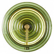 Накладной светильник Freya Borbon FR5442WL-L7GN цвет плафона/подвески Зеленый, цвет арматуры Латунь